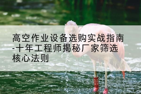 市中剪叉式升降机厂家-高空作业设备选购实战指南-十年工程师揭秘厂家筛选核心法则